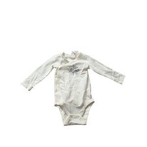 Firsts off white long sleeve bodysuit 12 months